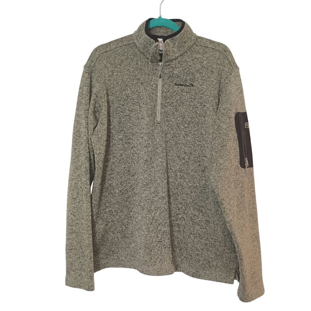 Avalanche Green Quarter Zip Men's Sweater Arm's Pocket Outdoor Wear Size L